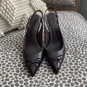 Ralph Lauren Brown Pointed Heels.